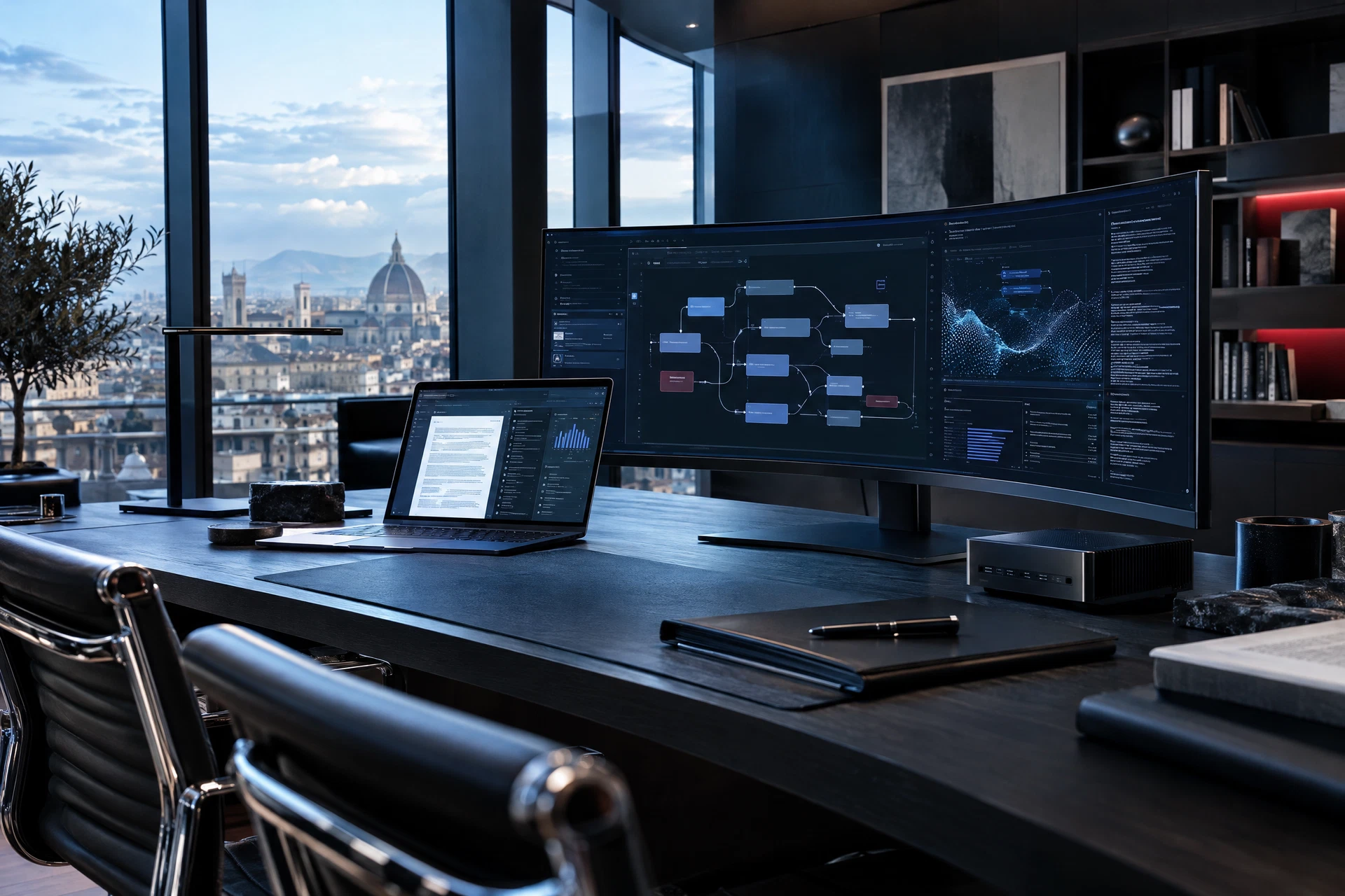 Postazione tecnologica per analisi dei processi, valutazione delle soluzioni AI e lettura dei dati
