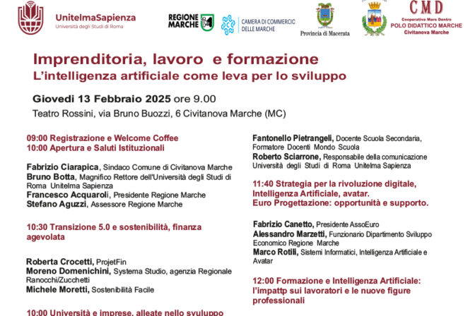 Convegno “Imprenditoria, lavoro e formazione” – L’Intelligenza Artificiale come leva per lo sviluppo